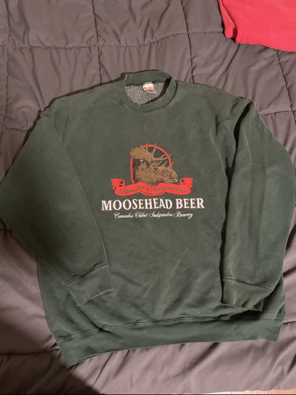 Vintage Moosehead Beer Men’s Green Sweater Crewneck XXL Fruit Of The Loom
